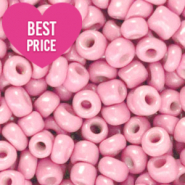 Glass seed beads 6/0 (4mm) Pretty Pink