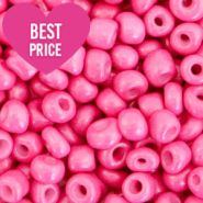 Glass seed beads 6/0 (4mm) Bubble Gum Pink