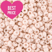 Glass seed beads 6/0 (4mm) Peach Beige