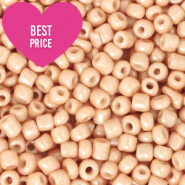 Glass seed beads 8/0 (3mm) Nude Peach 