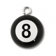 Statement charms 8-ball Black-White