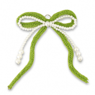 Statement charms double bow White-Green