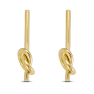 Stainless steel earrings / earpins knot Gold