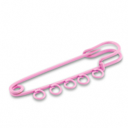 Colourful jewellery findings ornamental pin with 5 loops Pink