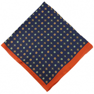 Scarf with paillet motif Dark Blue-Copper Brown