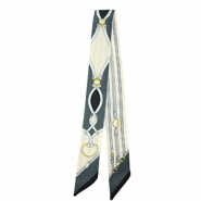 Bandana scarf with braid Off White-Light Grey-Grey