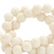 4 mm glass beads opaque Creamy White