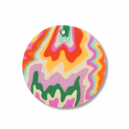 Polymer pendants round Multicolour