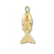 Metal charms fish Gold-Orange