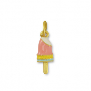 Metal charms ice lolly Pink-Yellow-Gold