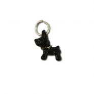 Metal charms dog Black-Silver