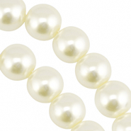 Glass pearls 14mm Off White