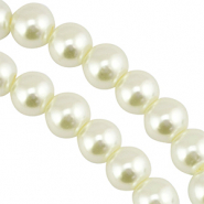 Glass pearls 10mm Off White