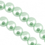 Glass pearls 6mm Pastel Mint Green