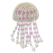 Brooches jellyfish Silverlined Transparent-Lilac