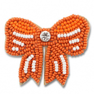 Brooches bow Orange-White