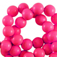 8 mm acrylic beads shiny Fuchsia Pink