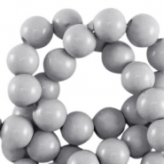 6 mm acrylic beads shiny Grey