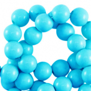 6 mm acrylic beads shiny Turquoise Blue