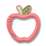 Colourful jewellery findings key chain apple Vintage Pink-Green
