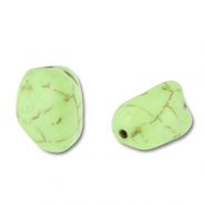 Beads Ceramic irregular Light Green
