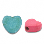 Beads Ceramic heart Multicolour