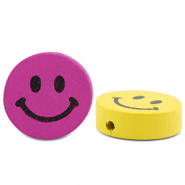 Wooden beads smiley Multicolour