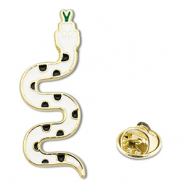 Pins snake White-Black-Gold