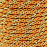 Trendy cord twisted 3mm Orange-Gold