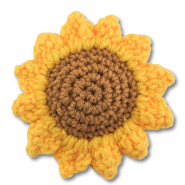 Crochet sunflower Yellow-Brown