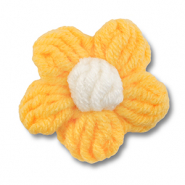 Crochet flower Yellow-Off White