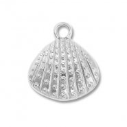 Stainless steel charms shell Silver