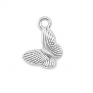 Stainless steel charms butterfly Silver