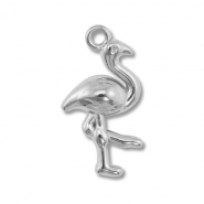 Stainless steel charms flamingo Silver
