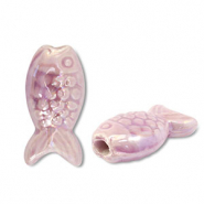 DQ greek ceramic beads fish Lilac