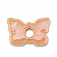 DQ greek ceramic beads butterfly Coral Peach