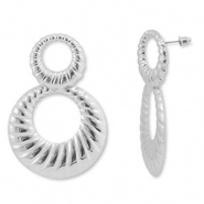 Trendy earrings round Silver