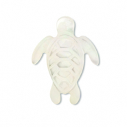 Shell beads turtle White (natural colour)