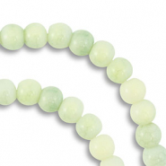 6 mm glass beads Light Green-Light Yellow