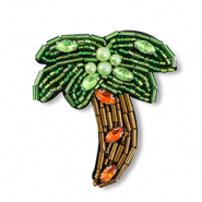 Brooches palmtree Multicolour Green-Brown-Orange