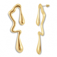 Trendy earrings irregular Gold