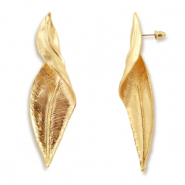 Trendy earrings leaf Gold