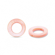 Shell beads 15mm round Pink