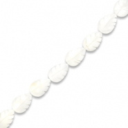 Shell beads leaf Off white