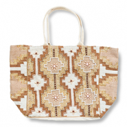 BY31&reg; Beach bag Beige-Brown-Gold