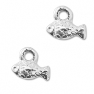 DQ European metal charms fish Antique Silver (Nickelfree)