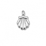 DQ European metal charms shell Antique Silver (Nickelfree)