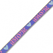 BY31&reg; Ribbon text "Amour" Lavender Blue-Pink-Light Blue-Gold