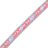 BY31&reg; Ribbon text "Vitamin sea" Lavender-Coral Red-White-Gold
