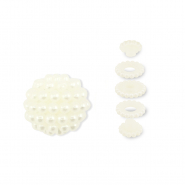 Pearl-look acrylic beads Off White